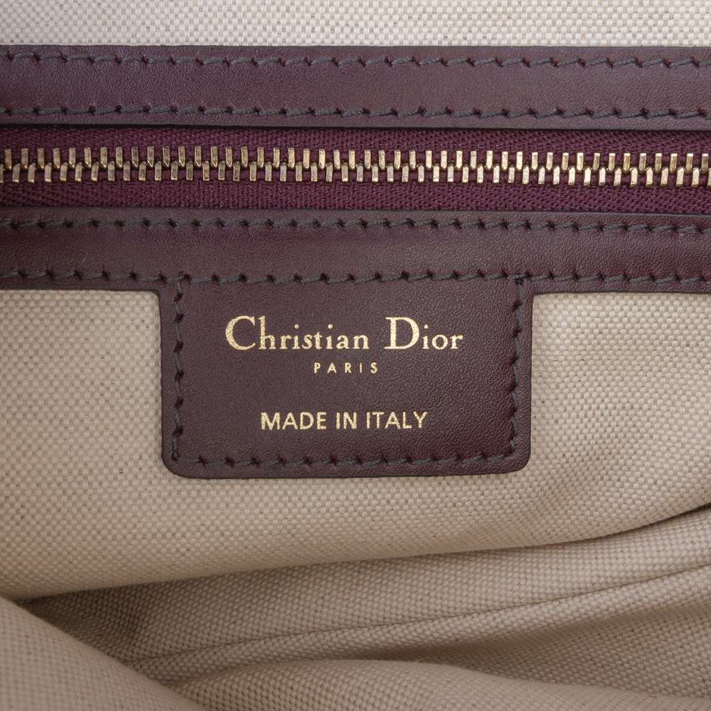 Dior Mini Oblique Canvas Saddle Bag - Side view