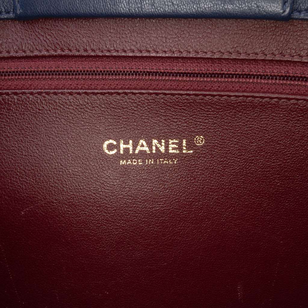 Chanel Quilted Sheepskin Beauty Lock Shopping Tote - Side view