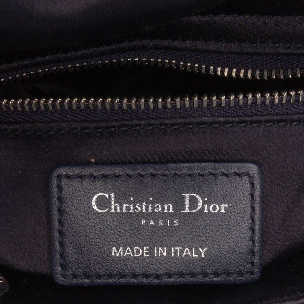 Dior Mini Satin Cannage Strass Crystal Embellished Lady Dior - 5