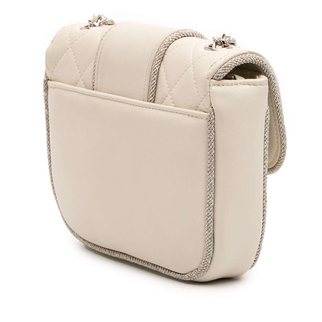 Chanel Mini Quilted Lambskin and Metallic Trim Elementary Chic Flap - Back view