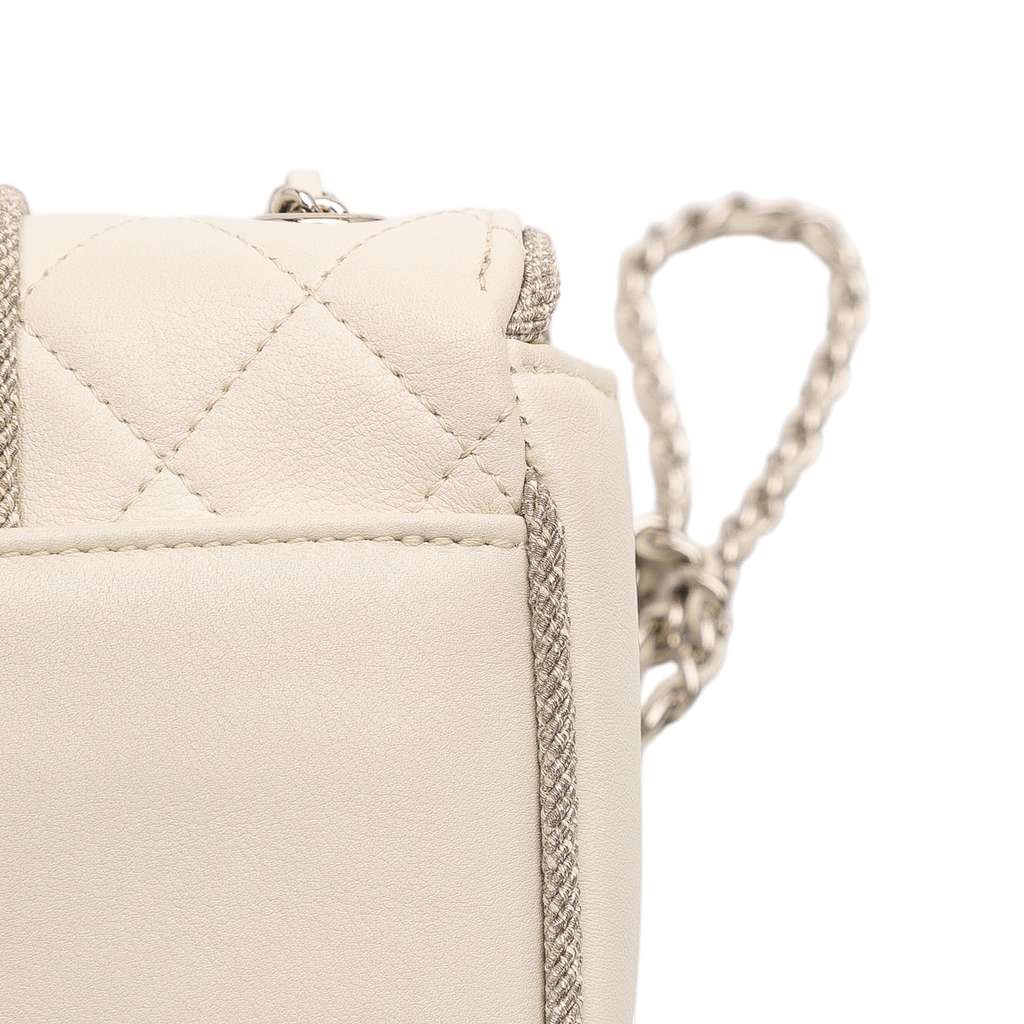 Chanel Mini Quilted Lambskin and Metallic Trim Elementary Chic Flap - Image 13