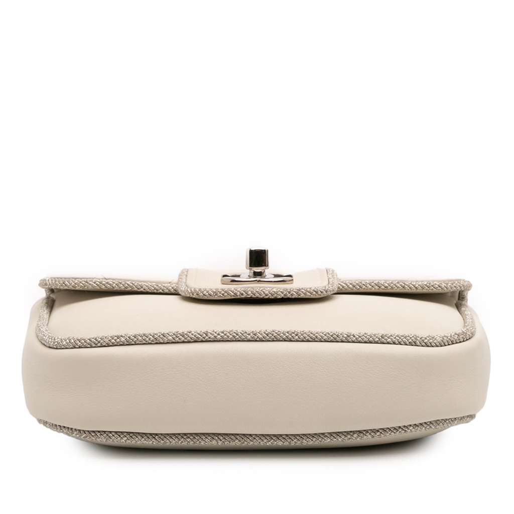 Chanel Mini Quilted Lambskin and Metallic Trim Elementary Chic Flap - Image 6