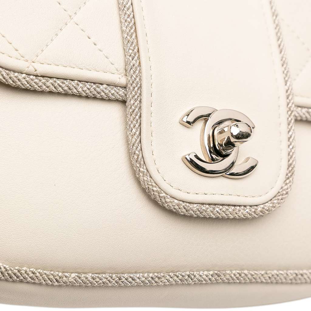 Chanel Mini Quilted Lambskin and Metallic Trim Elementary Chic Flap - Image 11