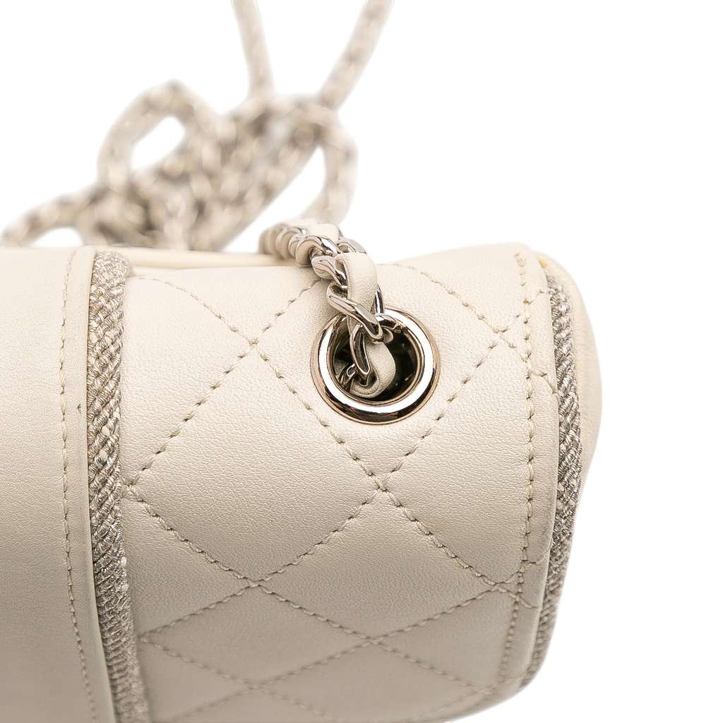 Chanel Mini Quilted Lambskin and Metallic Trim Elementary Chic Flap - Image 12