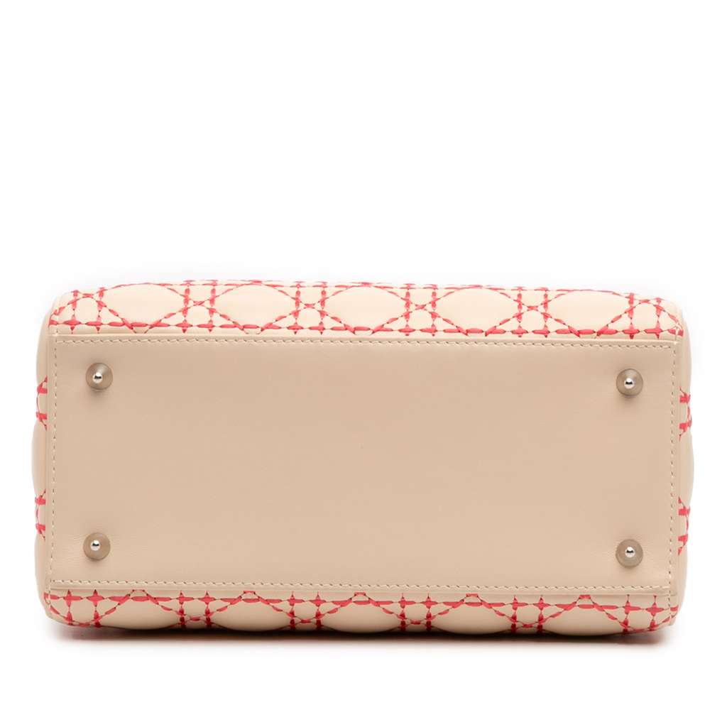 Dior Medium Lambskin Cannage Stitched Lady Dior - Image 6