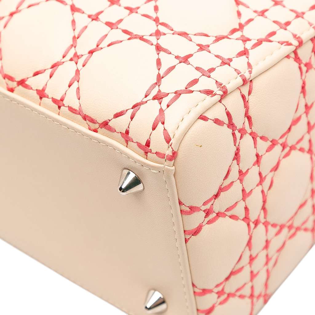 Dior Medium Lambskin Cannage Stitched Lady Dior - Image 10