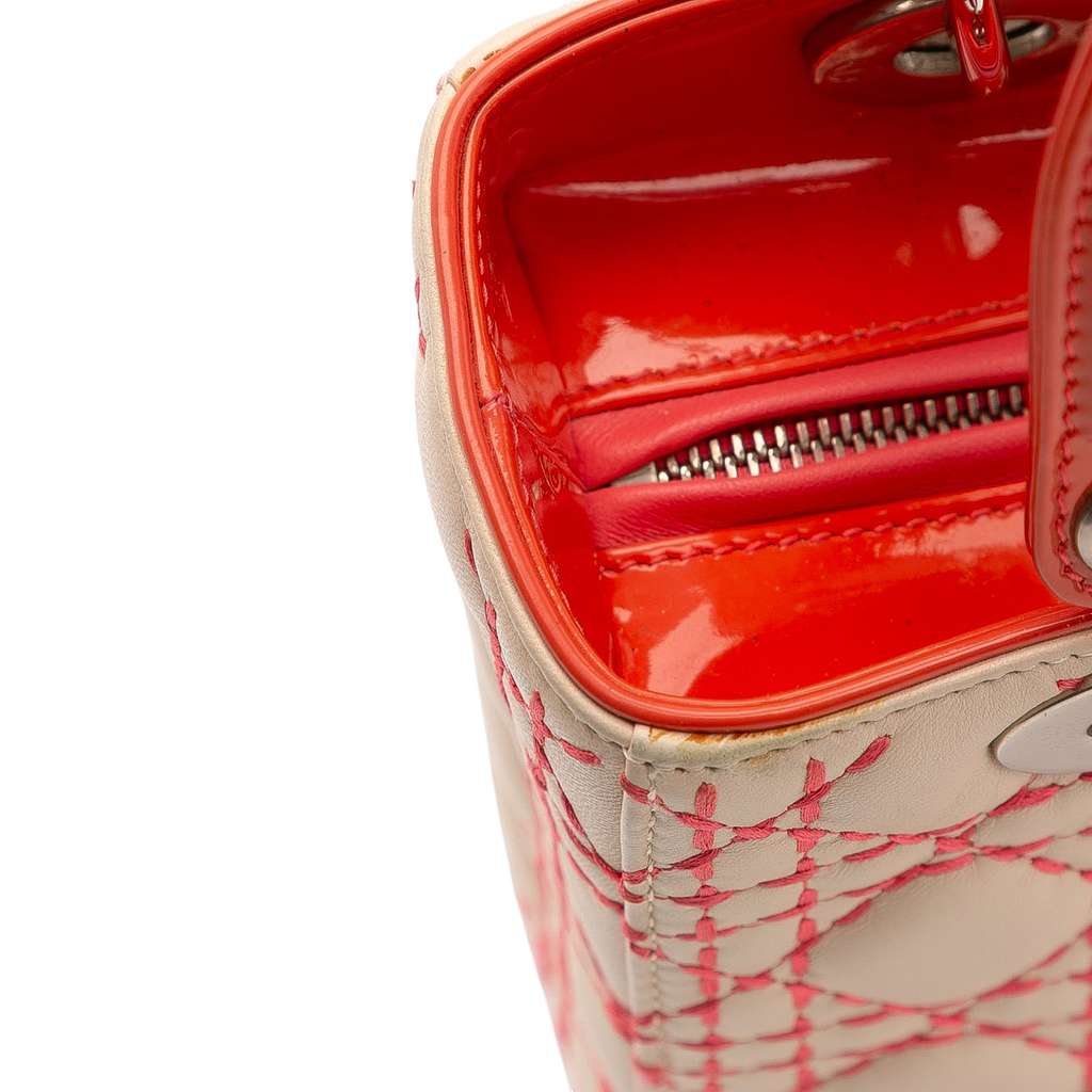 Dior Medium Lambskin Cannage Stitched Lady Dior - Image 12