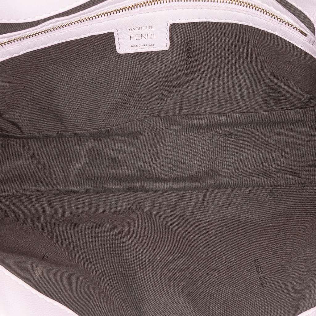 Fendi Zucca Embossed Leather Baguette Satchel - 4