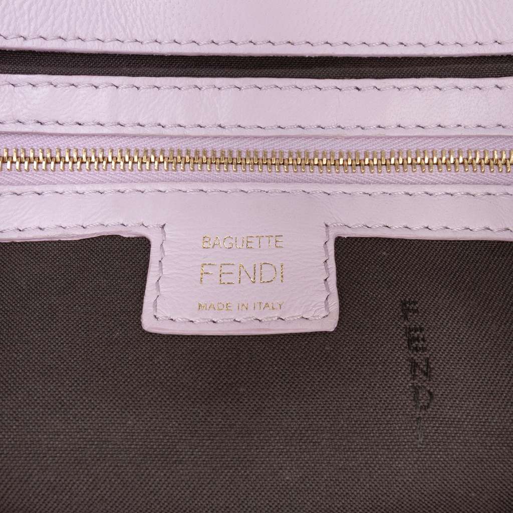 Fendi Zucca Embossed Leather Baguette Satchel - Side view