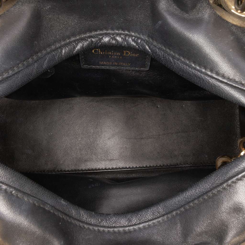 Dior Medium Tweed Cannage Glitter Leopard Charm Lady Dior - 4