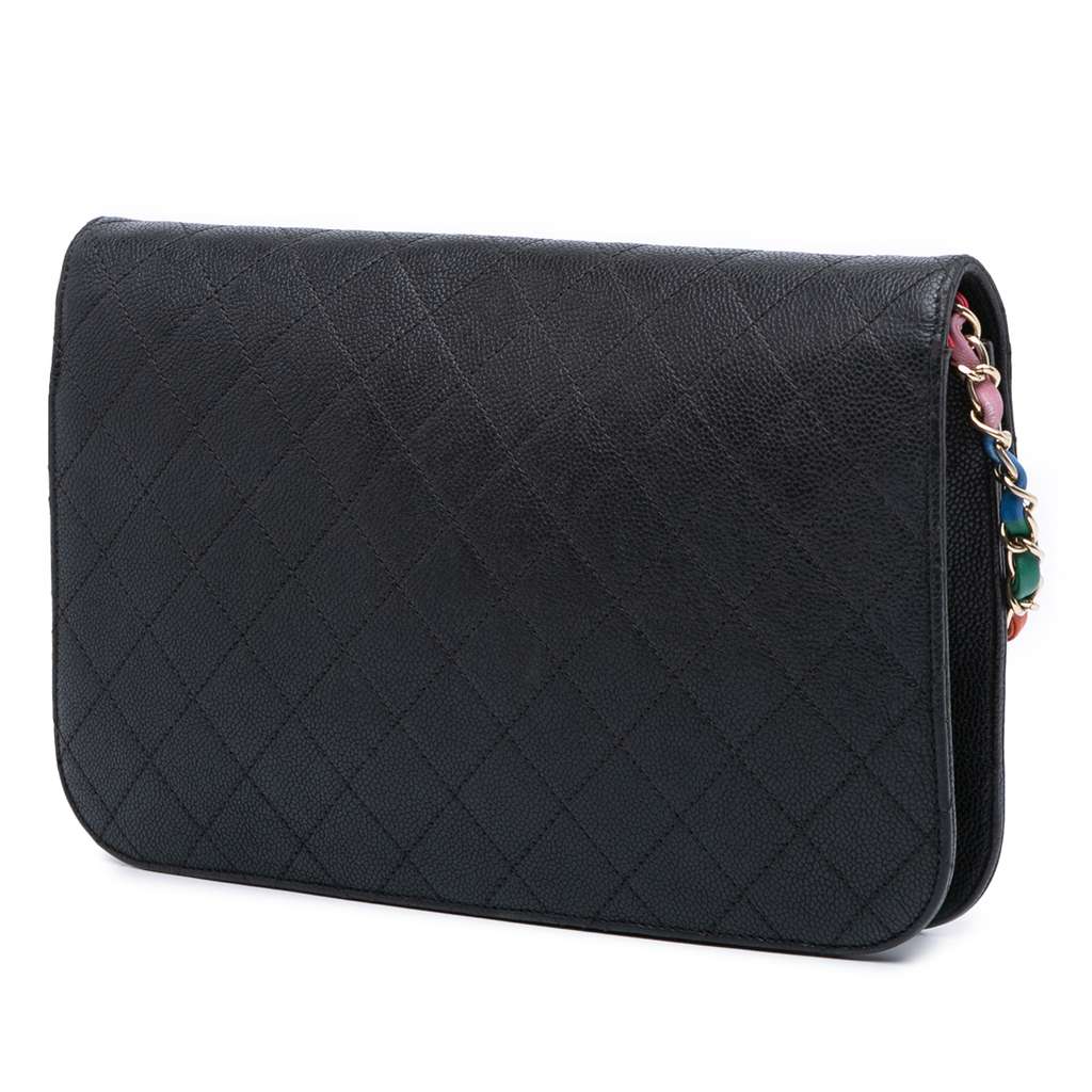 Chanel Paris Cuba Medium Caviar Thread Around Flap - Back view