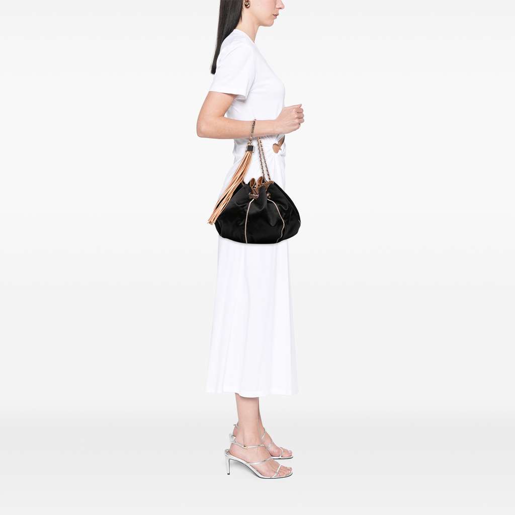 Chanel Lambskin and Satin Reversible Sac Cordon Bucket Bag - Detail 2