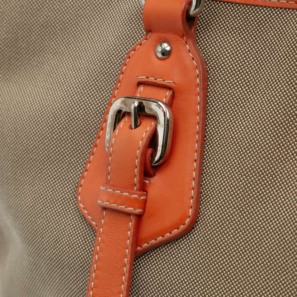 Prada Canvas Canapa Logo Convertible Tote - Image 12