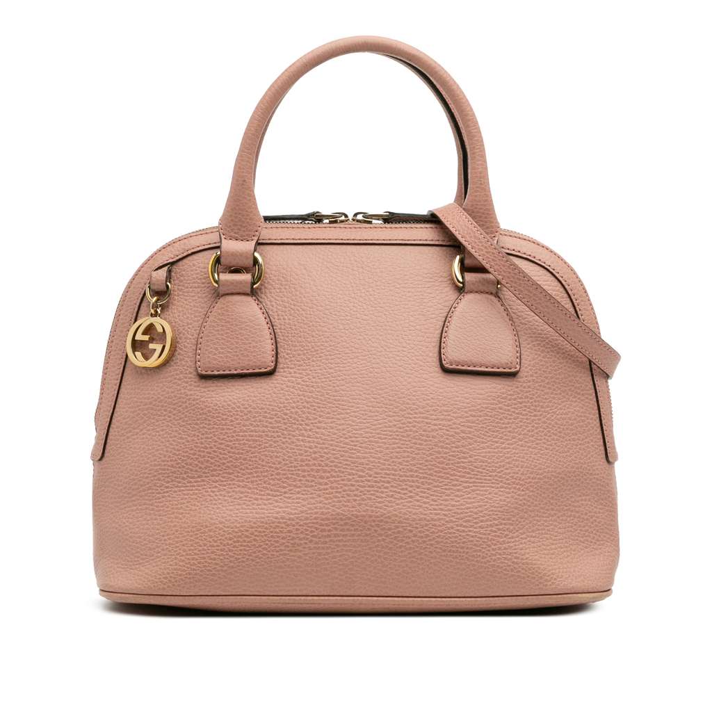 Gucci Small Dollar Calfskin GG Charm Dome Satchel