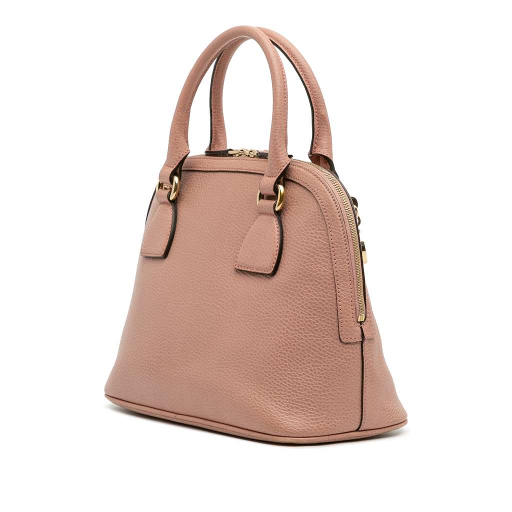 Gucci Small Dollar Calfskin GG Charm Dome Satchel - Back view