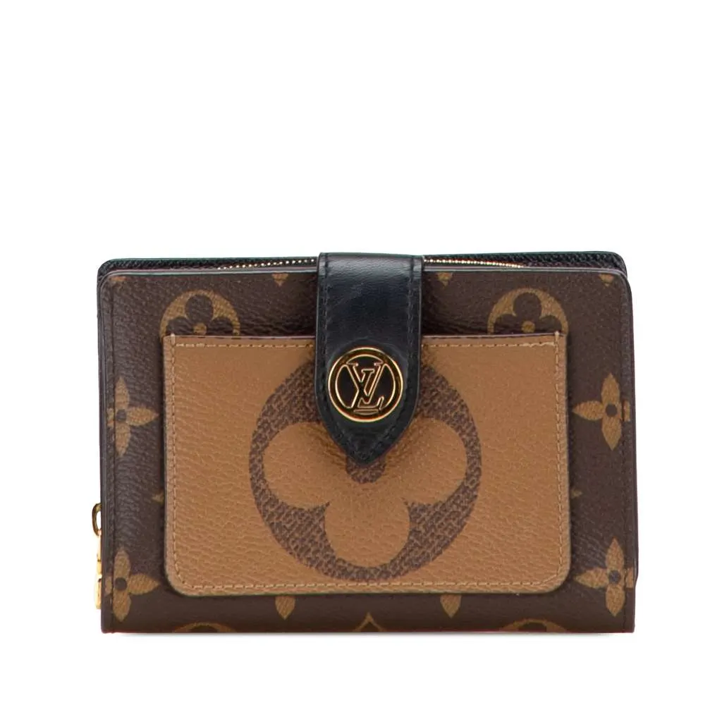 Louis Vuitton Monogram Giant Reverse Juliette Wallet Brown Good - Front View