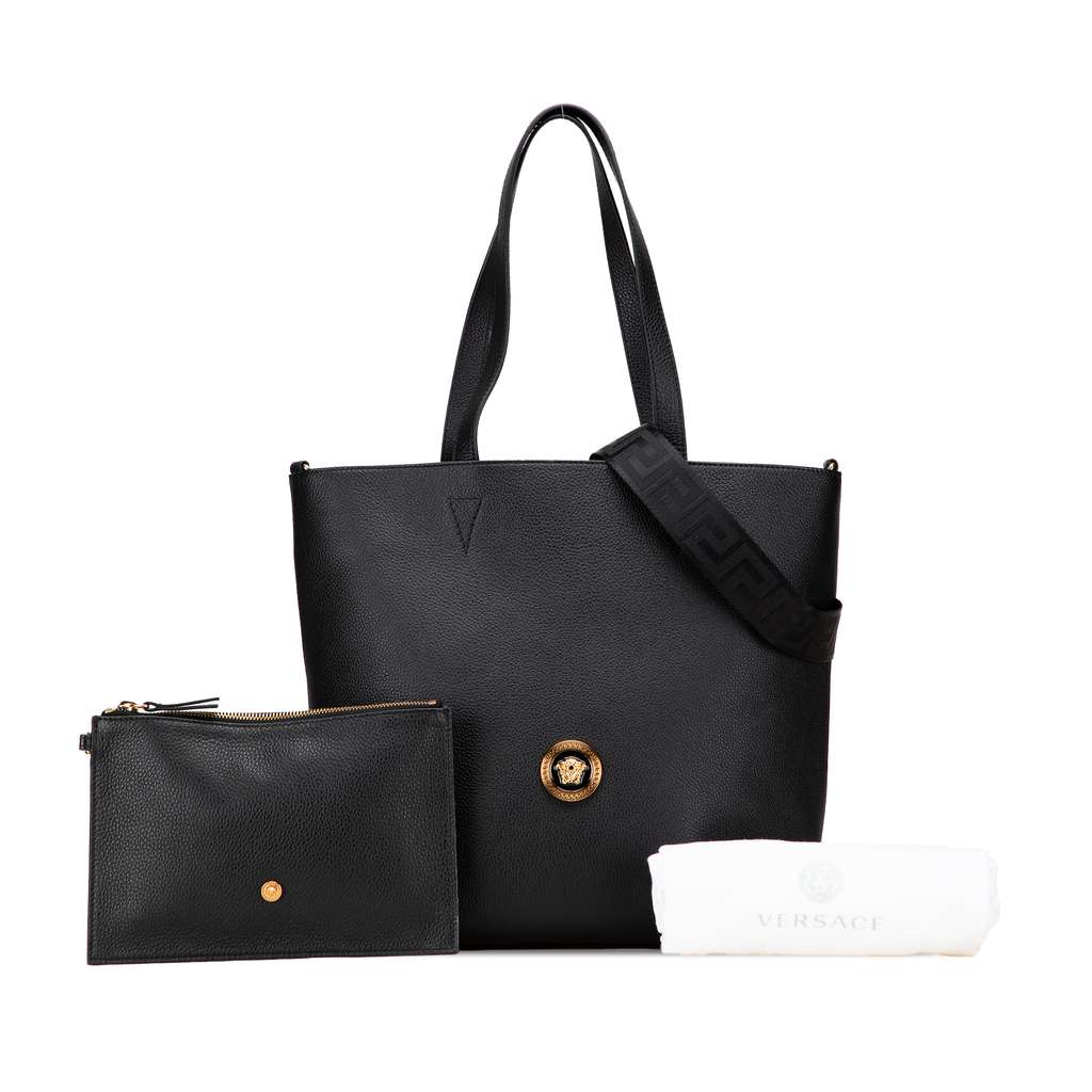 Versace Leather Medusa Satchel - Image 12