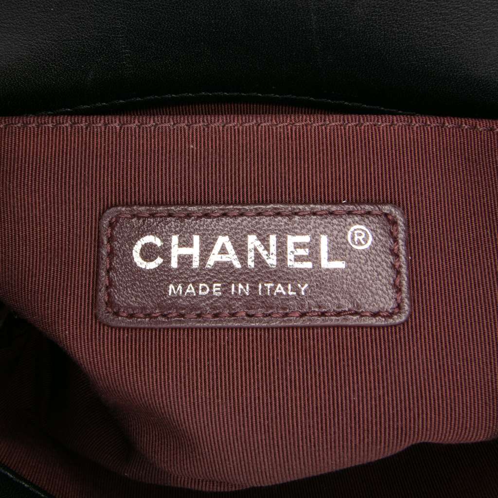 Chanel Small Bicolor Woven Calfskin Boy Flap - 5