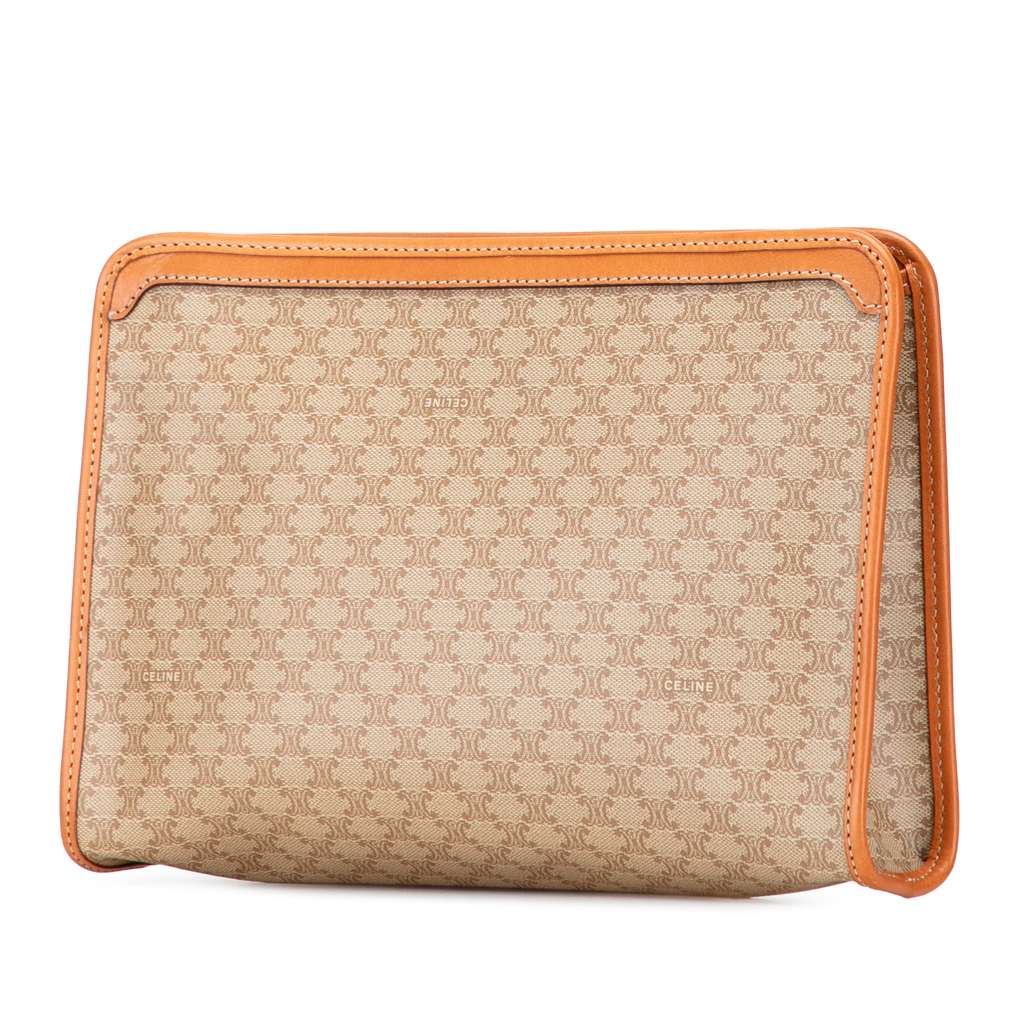 Celine Macadam Coated Canvas Clutch - 2
