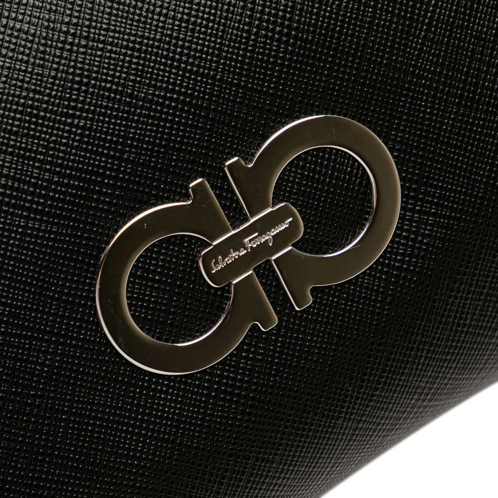 Salvatore Ferragamo Leather Double Gancini Tote - 5