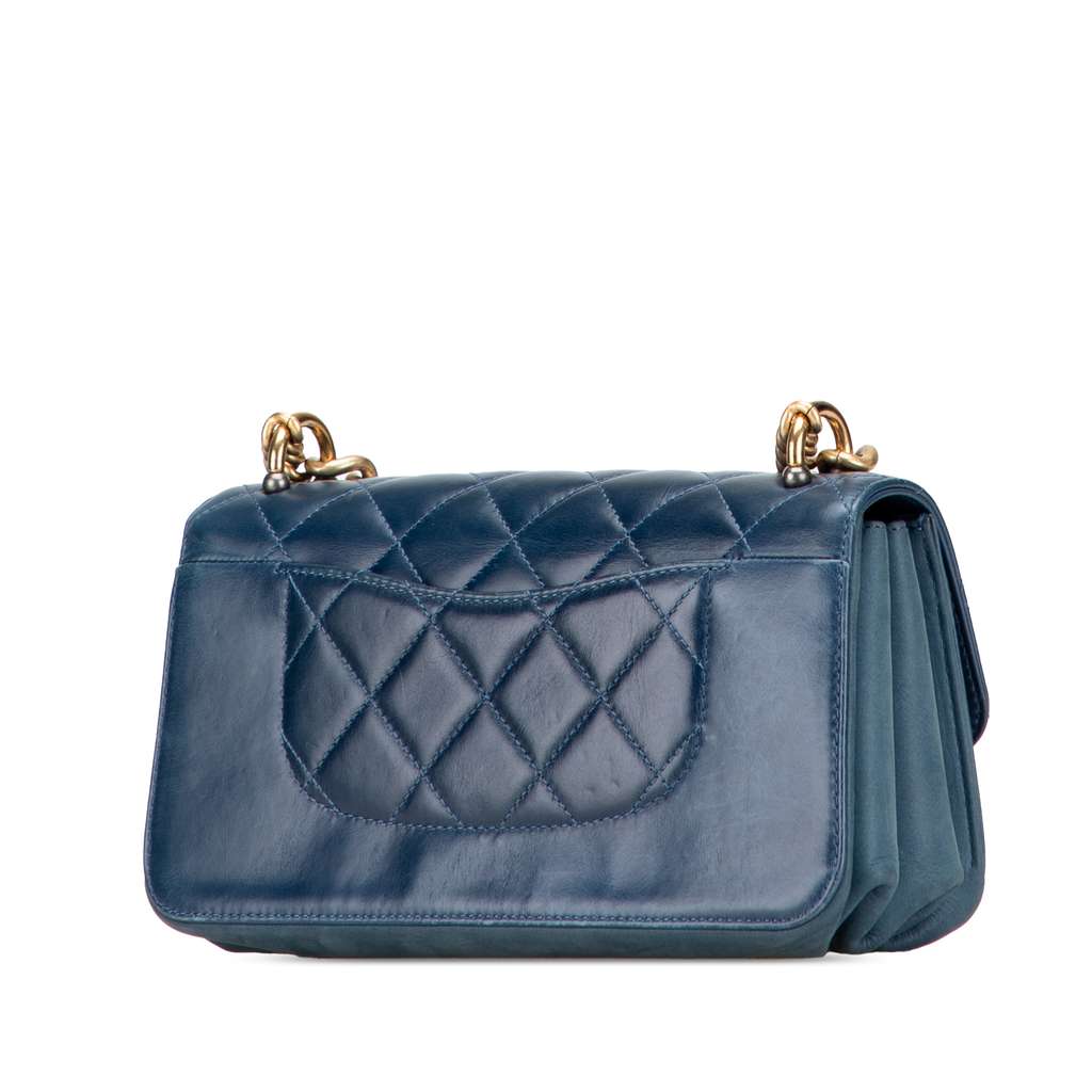 Chanel Small Quilted Calfskin Straight Lined Flap - Back view