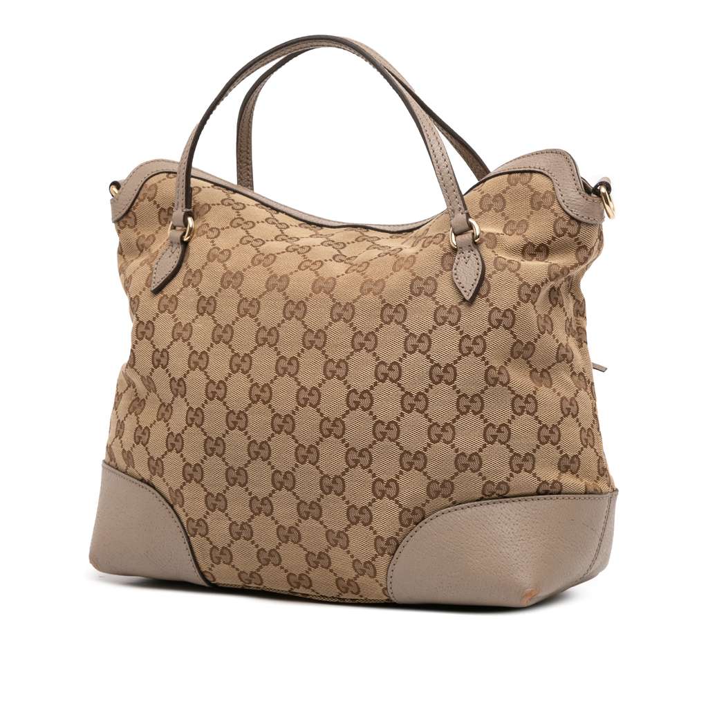 Gucci Medium GG Canvas Bree Satchel - Back view