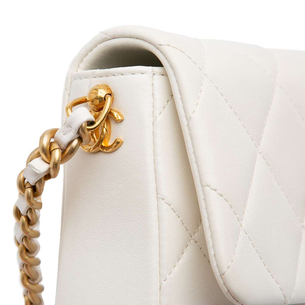 Chanel Mini Quilted Lambskin Side Note Flap - Image 11