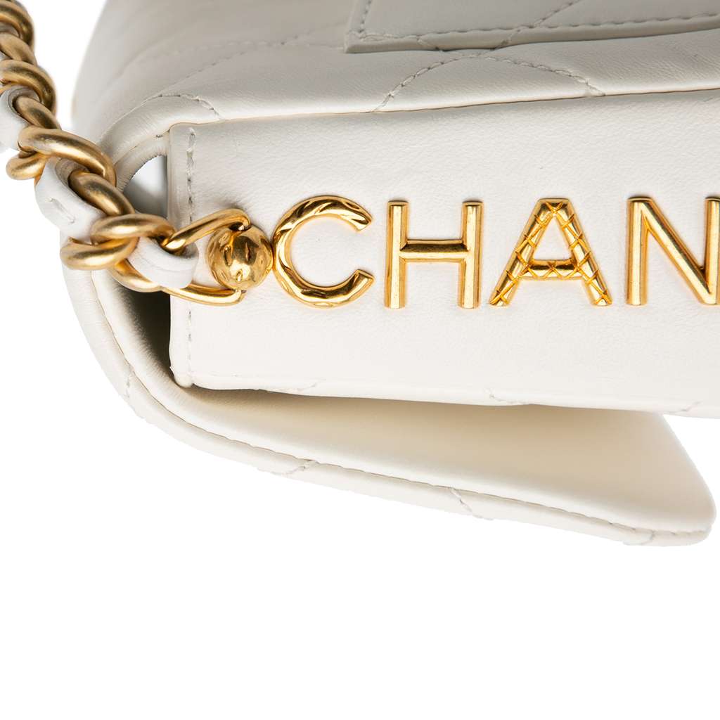 Chanel Mini Quilted Lambskin Side Note Flap - Image 12
