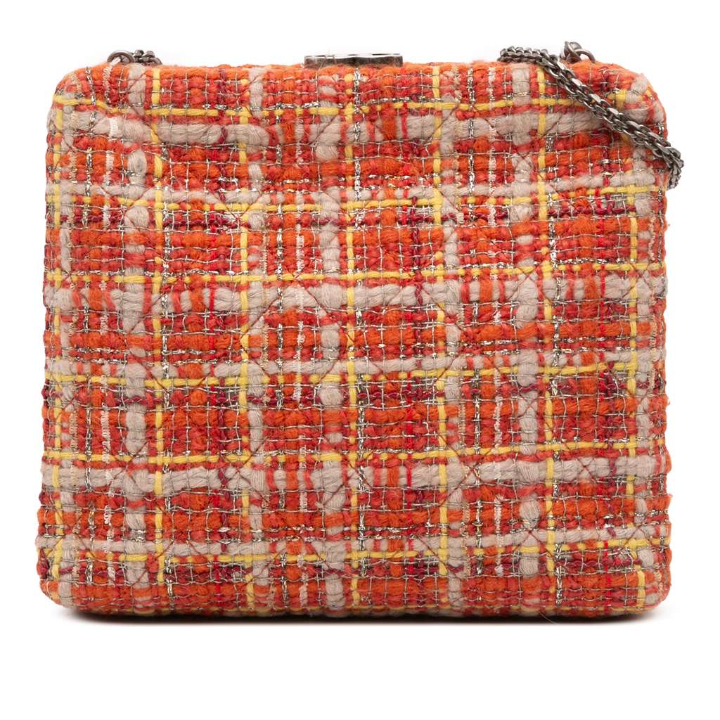 Chanel Multicolor Tweed and Leather Quadrato Box Shoulder Bag