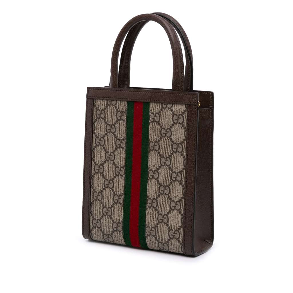 Gucci Mini GG Supreme Ophidia Web Satchel - Back view