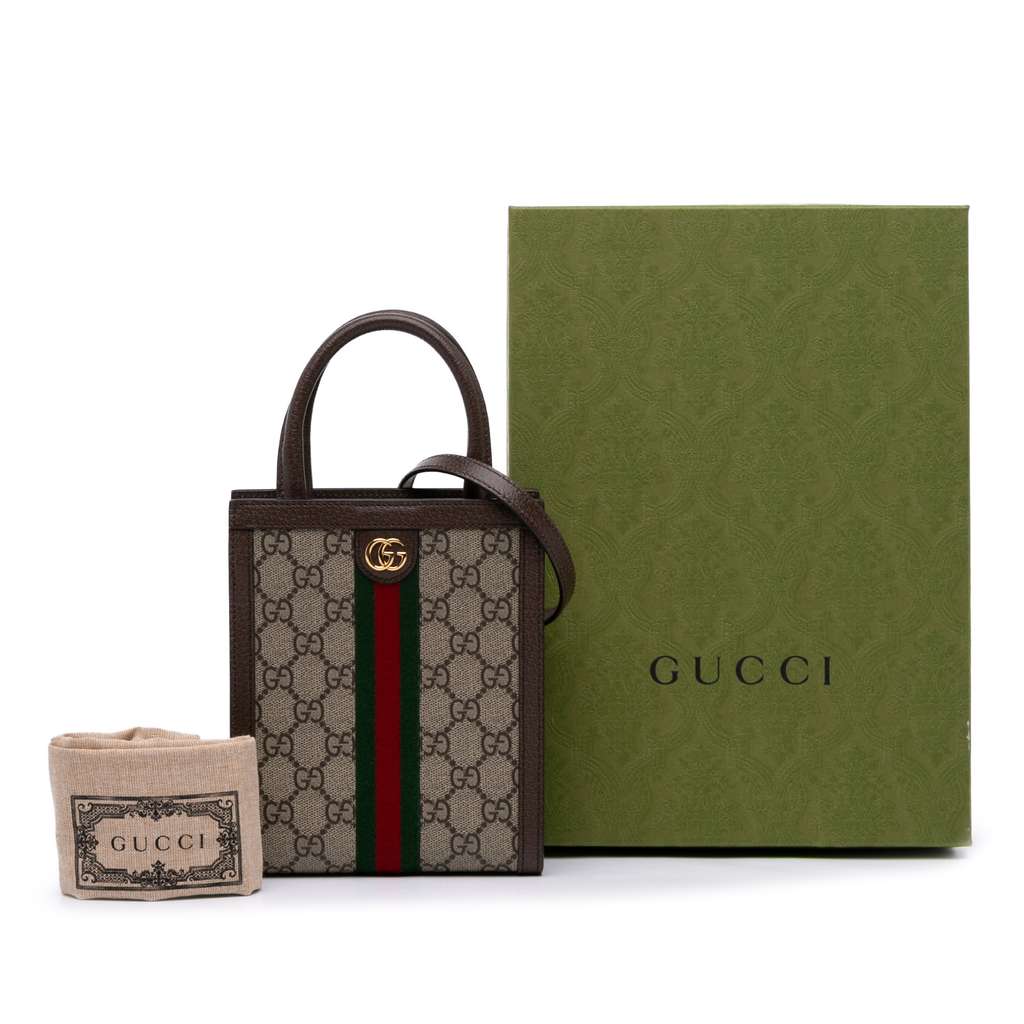 Gucci Mini GG Supreme Ophidia Web Satchel - Image 14