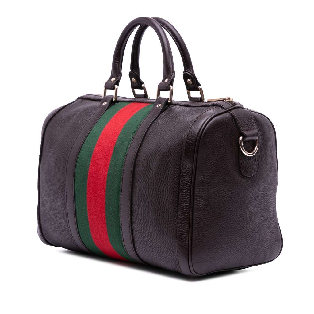 Gucci Calfskin Web Joy Boston Bag - 2