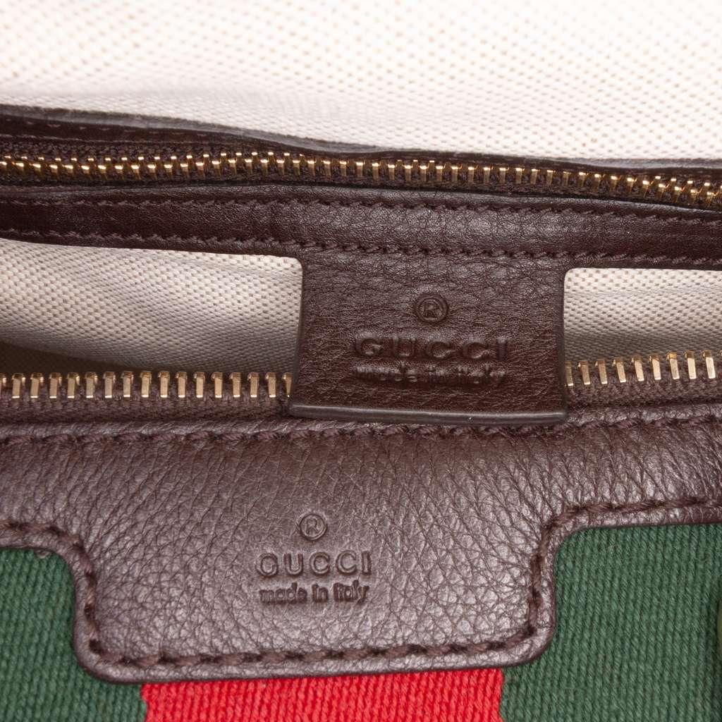 Gucci Calfskin Web Joy Boston Bag - 5