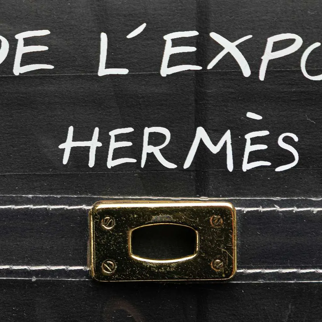 Hermès Vinyl Souvenir De L Exposition Kelly Handbag White Good - Box View