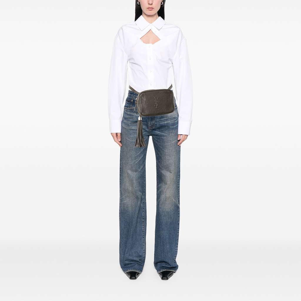 Saint Laurent Lambskin Monogram Lou Belt Bag - Image 13