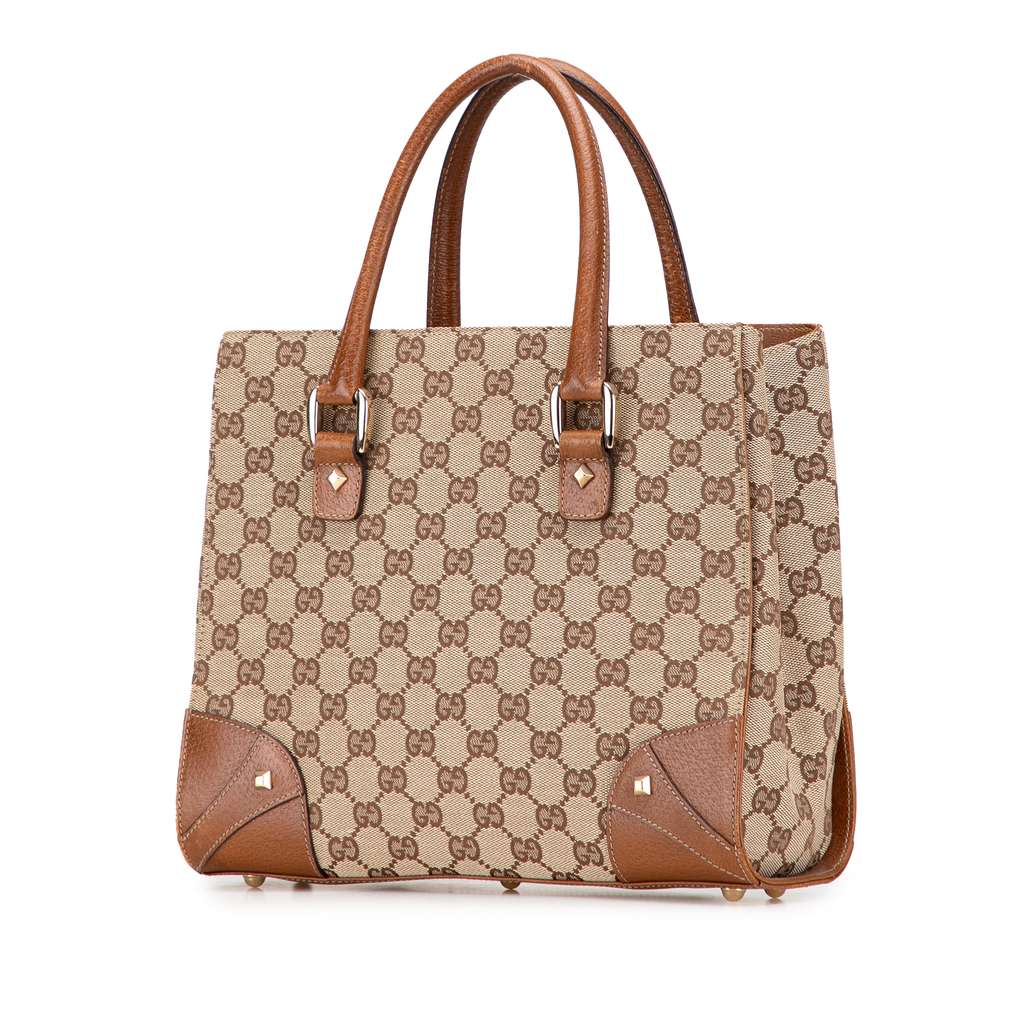 Gucci GG Canvas Nailhead Handbag - 2