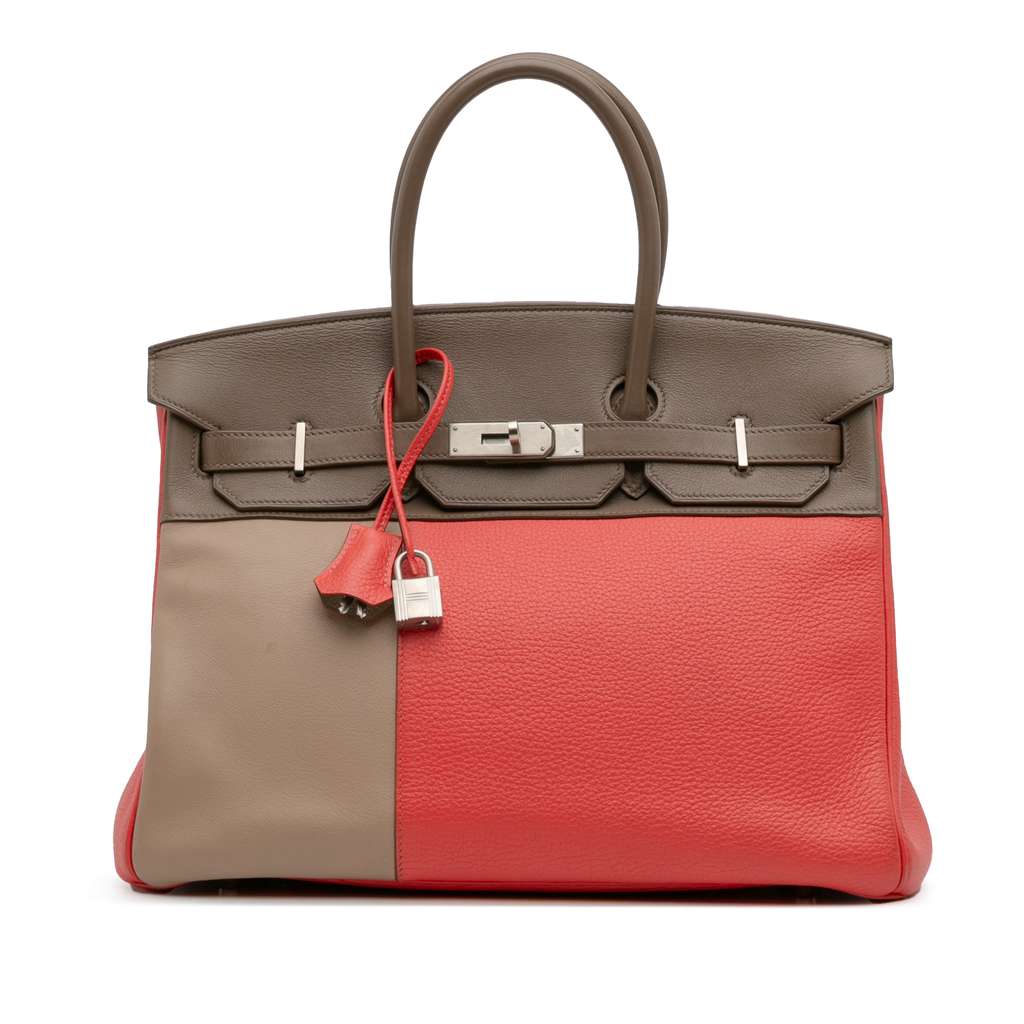 Hermès Tricolor Clemence and Swift Birkin Cascade Retourne 35