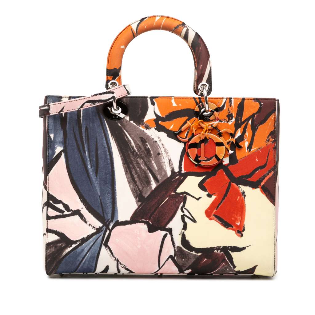 Dior Large Canvas Floral Graffiti Lady Dior