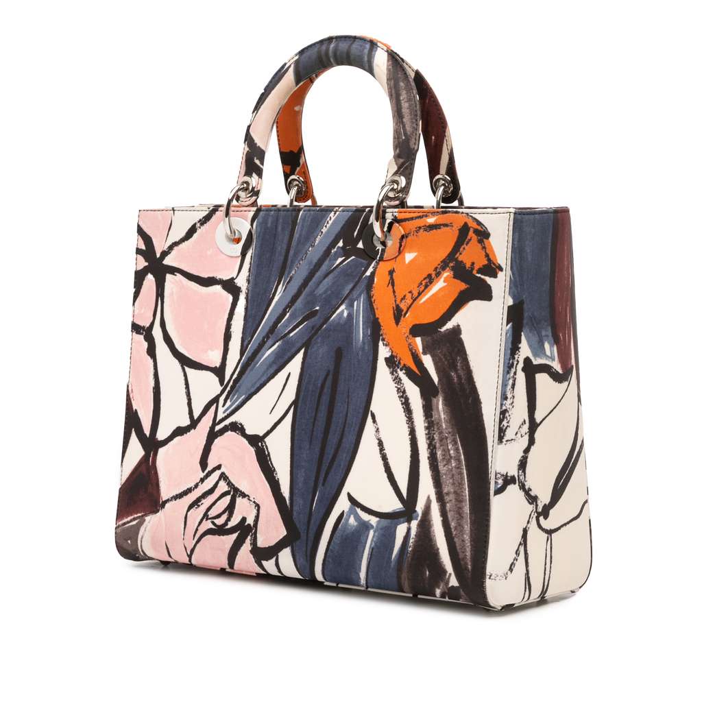 Dior Large Canvas Floral Graffiti Lady Dior - Back view