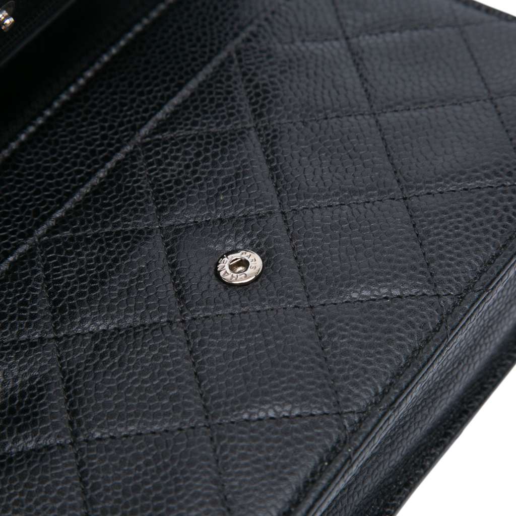 Chanel CC Quilted Caviar Wallet on Chain - Image 10