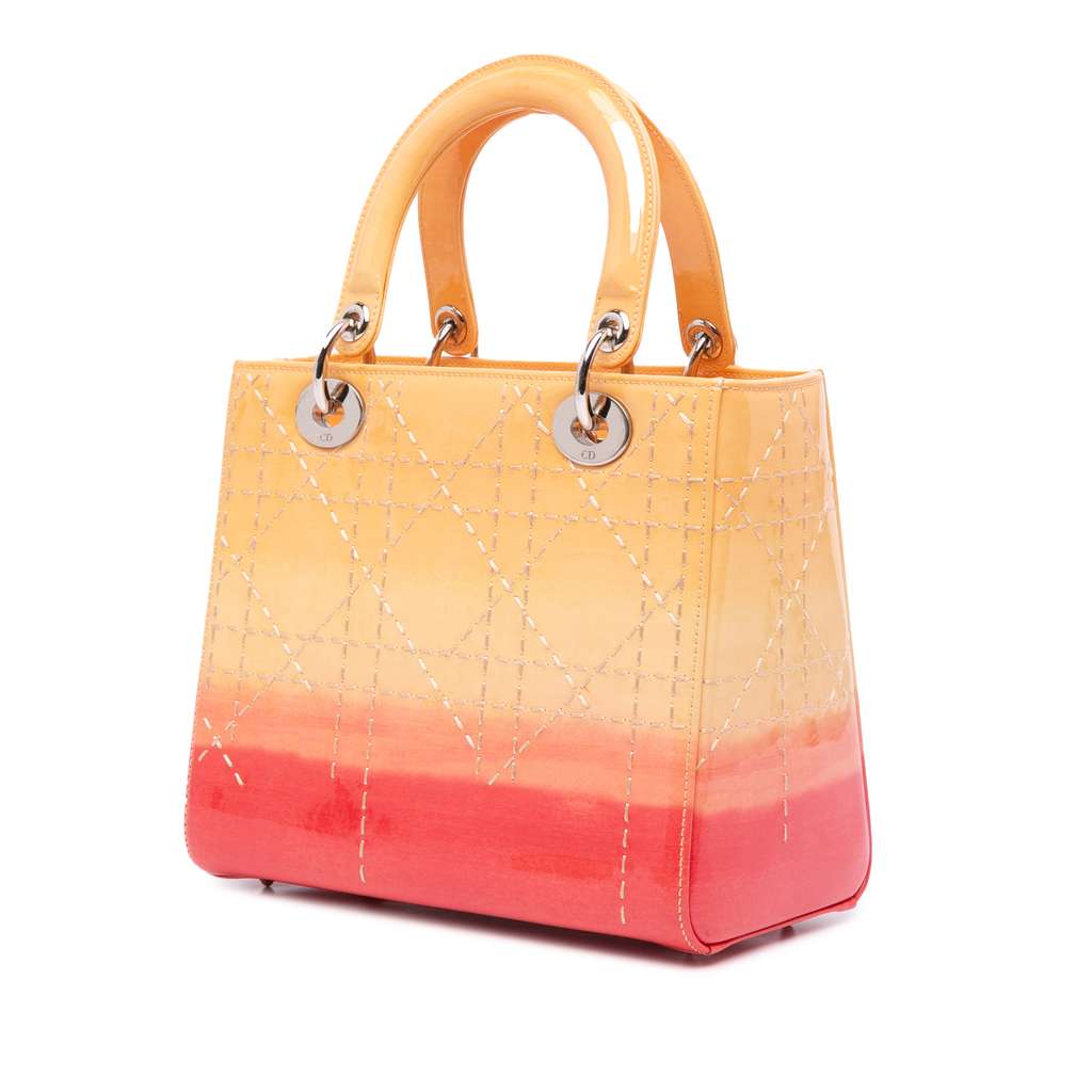 Dior Medium Ombre Patent Cannage Lady Dior - Back view