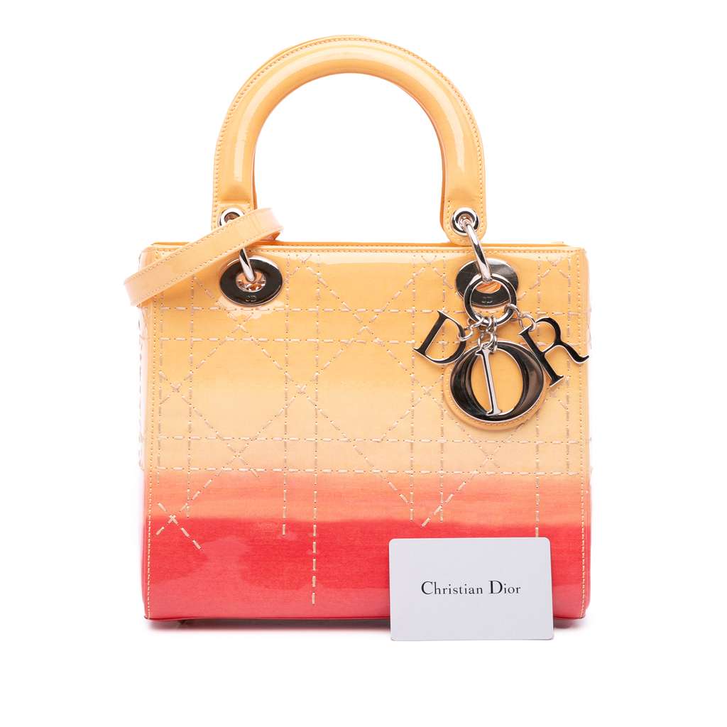 Dior Medium Ombre Patent Cannage Lady Dior - Image 14