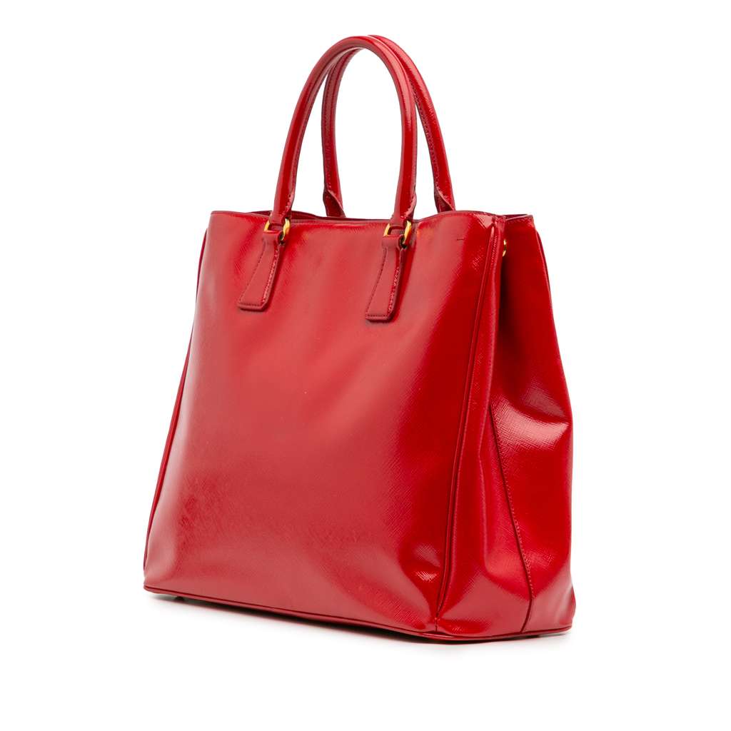 Prada Large Saffiano Vernice Galleria Satchel - 2