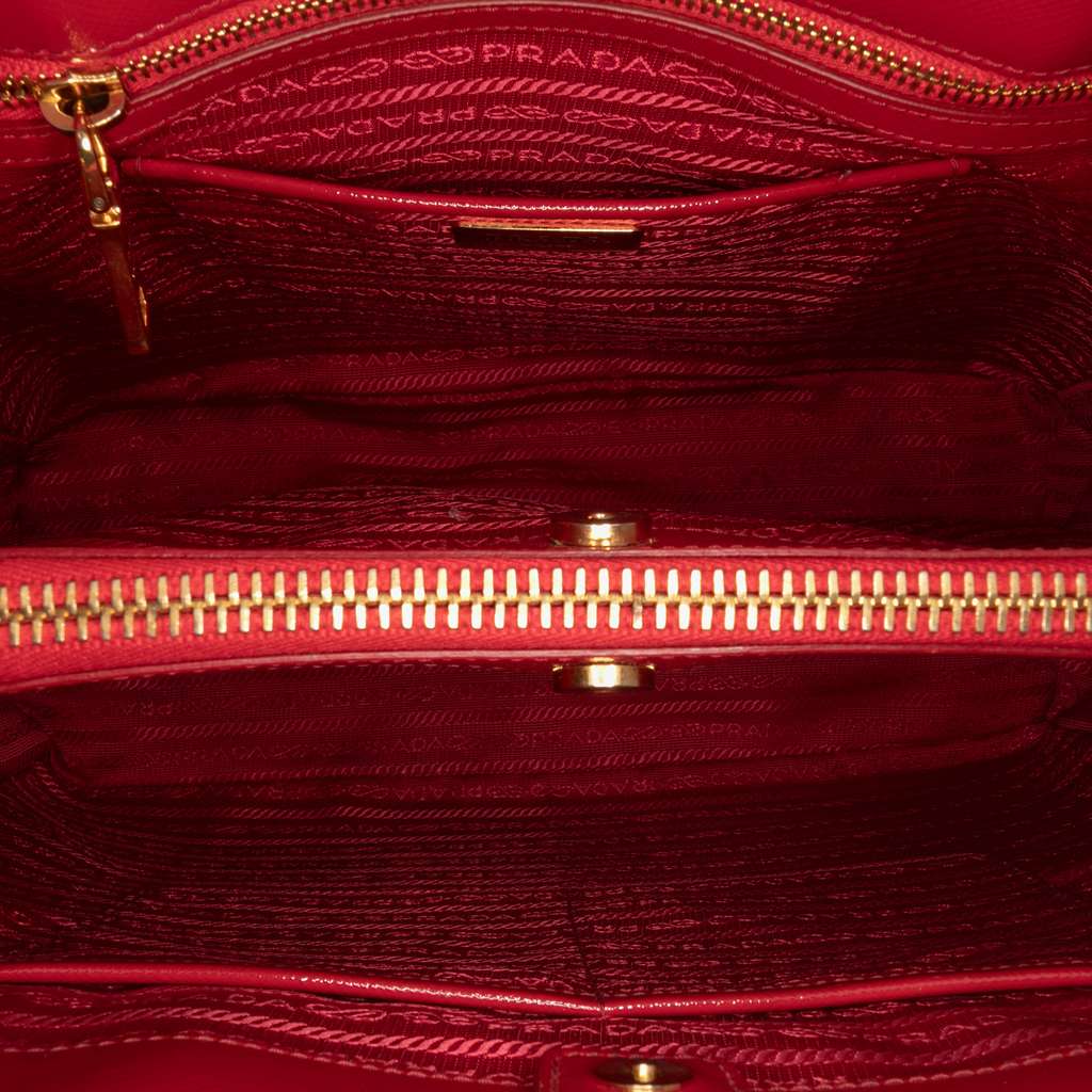 Prada Large Saffiano Vernice Galleria Satchel - 4