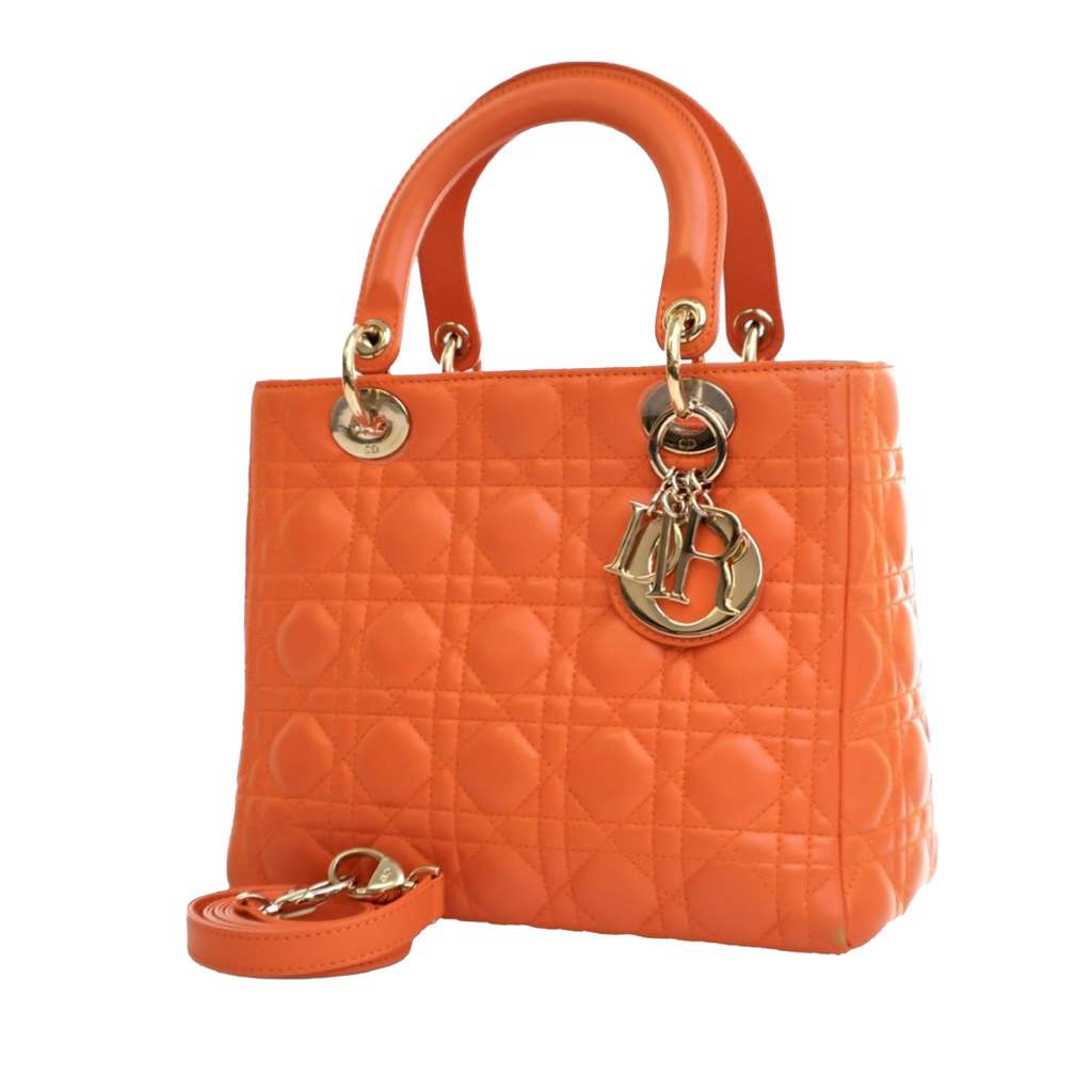 Dior Medium Lambskin Cannage Lady Dior - 3