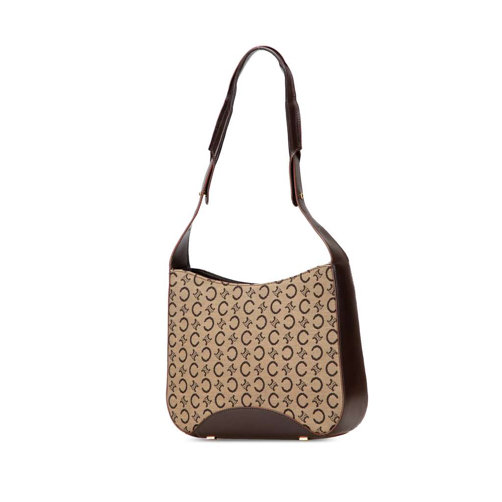 Celine C Macadam Canvas Shoulder Bag - Back view