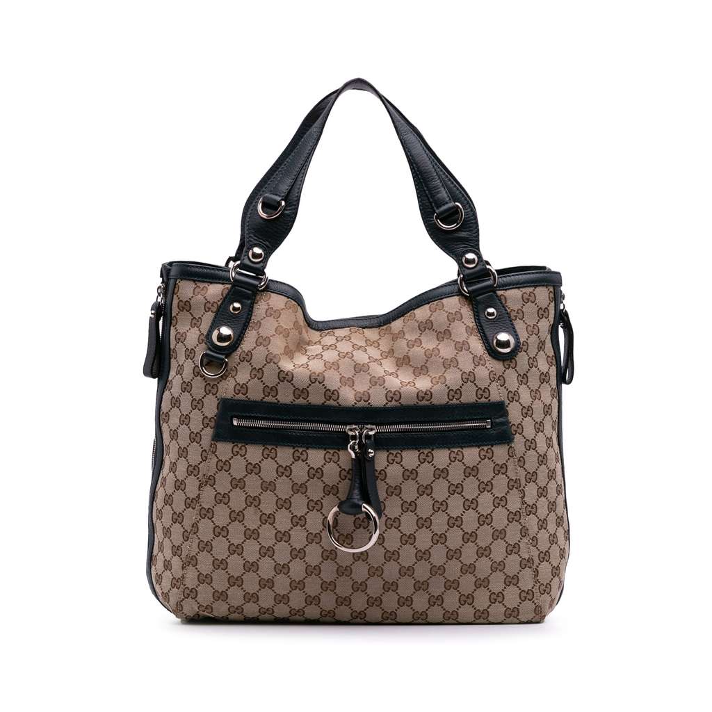 Gucci Large GG Canvas Icon Bit Zip Tote