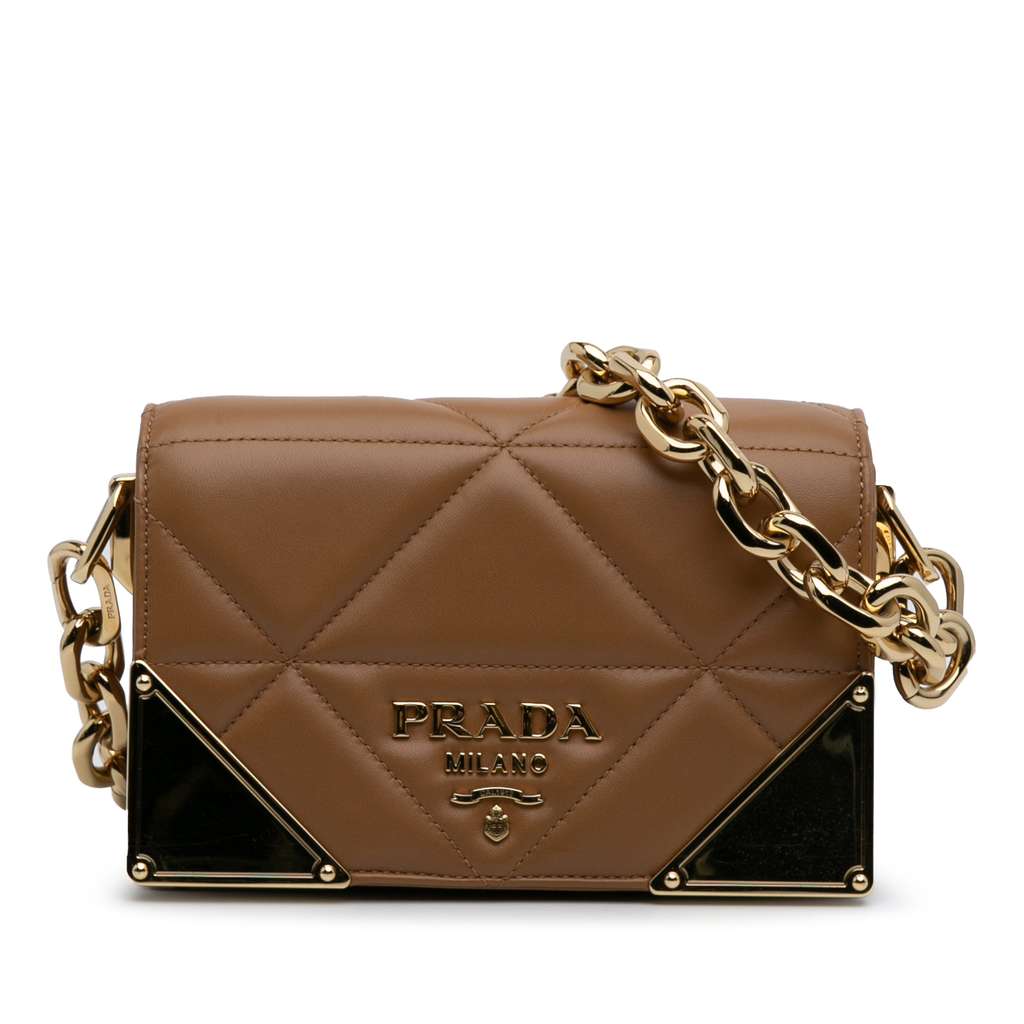 Prada Nappa Stitched Satchel