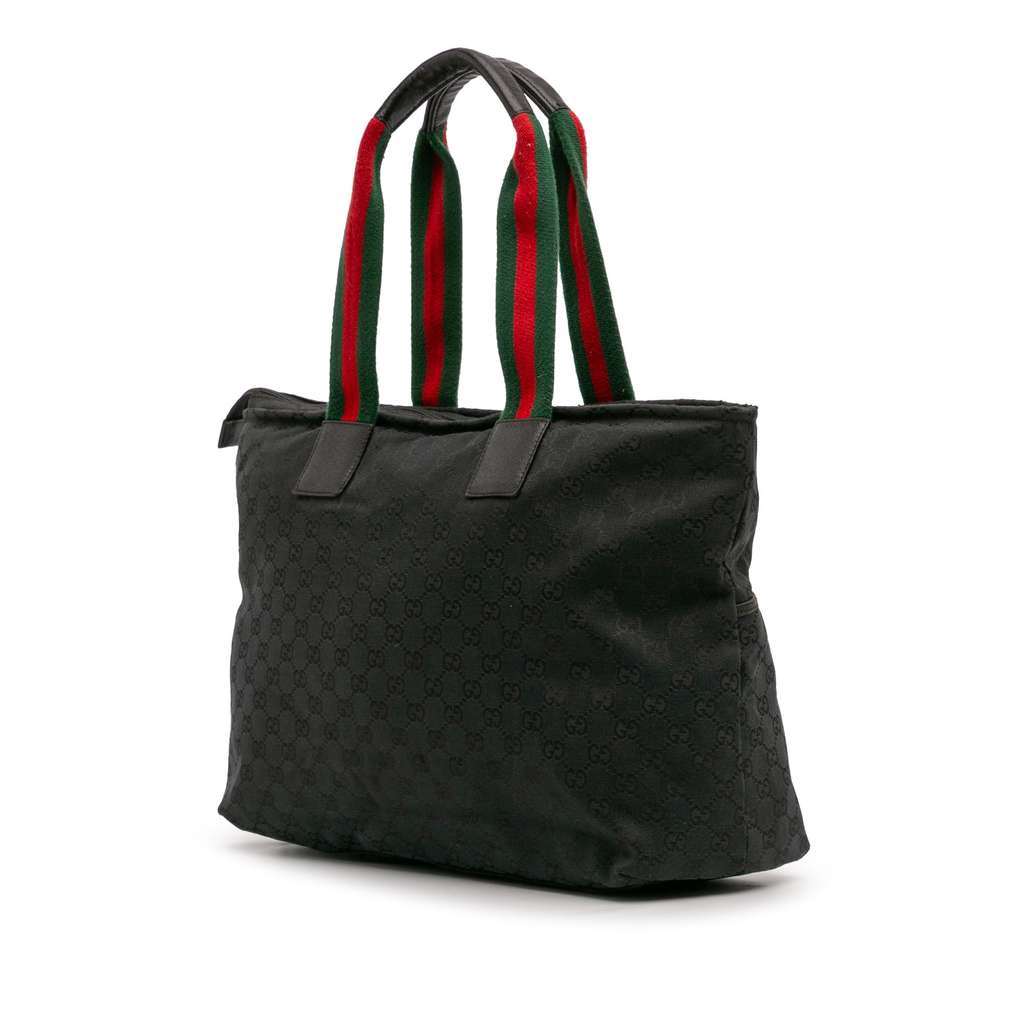 Gucci GG Canvas Web Tote - Back view