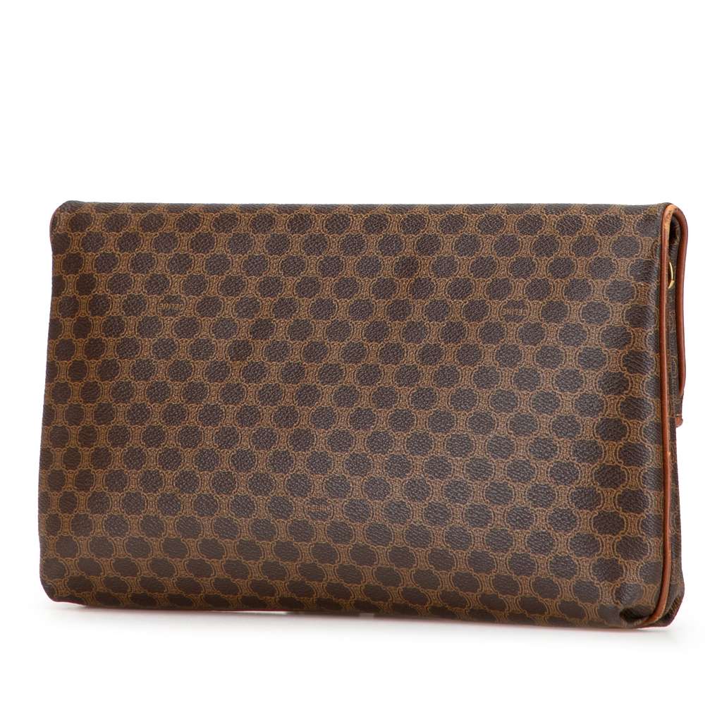 Celine Macadam Coated Canvas Clutch - 2